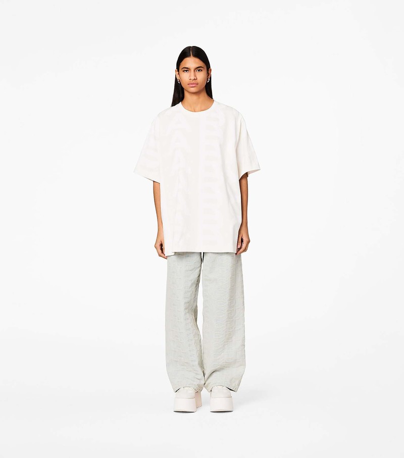 Women's Marc Jacobs Monogram Big T Shirts White | ZHVNM-7903