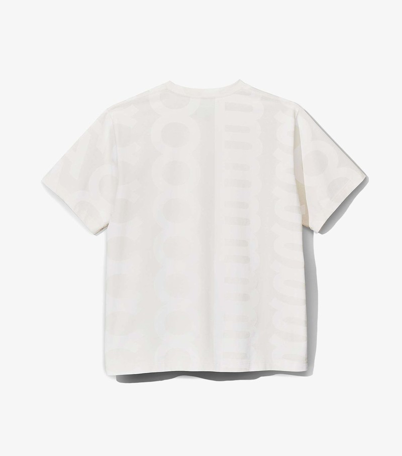 Women's Marc Jacobs Monogram Big T Shirts White | ZHVNM-7903