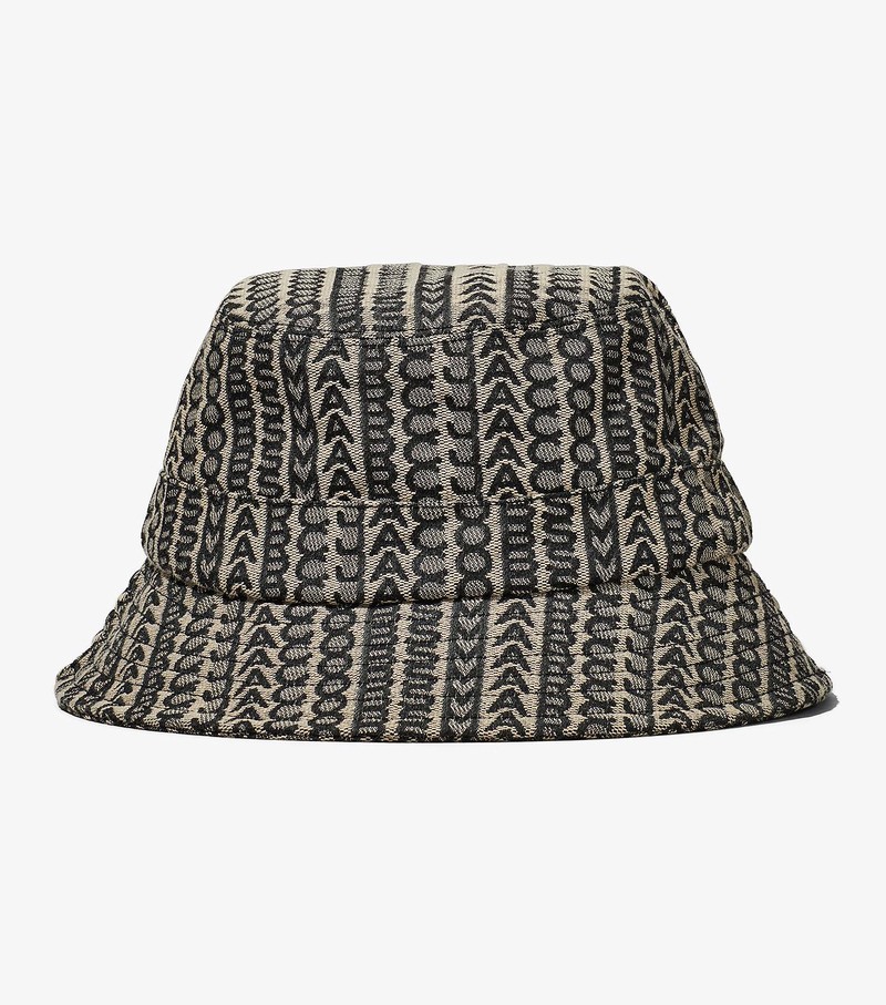 Women\'s Marc Jacobs Monogram Bucket Hats Beige / Black | UDRHO-6234