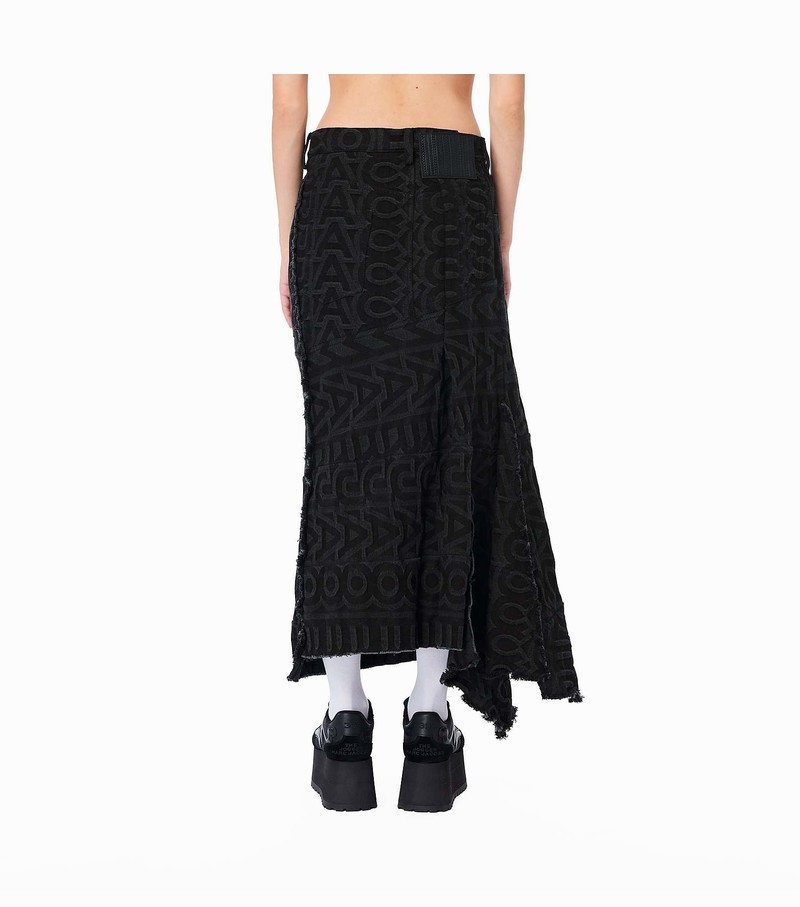 Women's Marc Jacobs Monogram Denim Skirts Black | BTAGK-7536