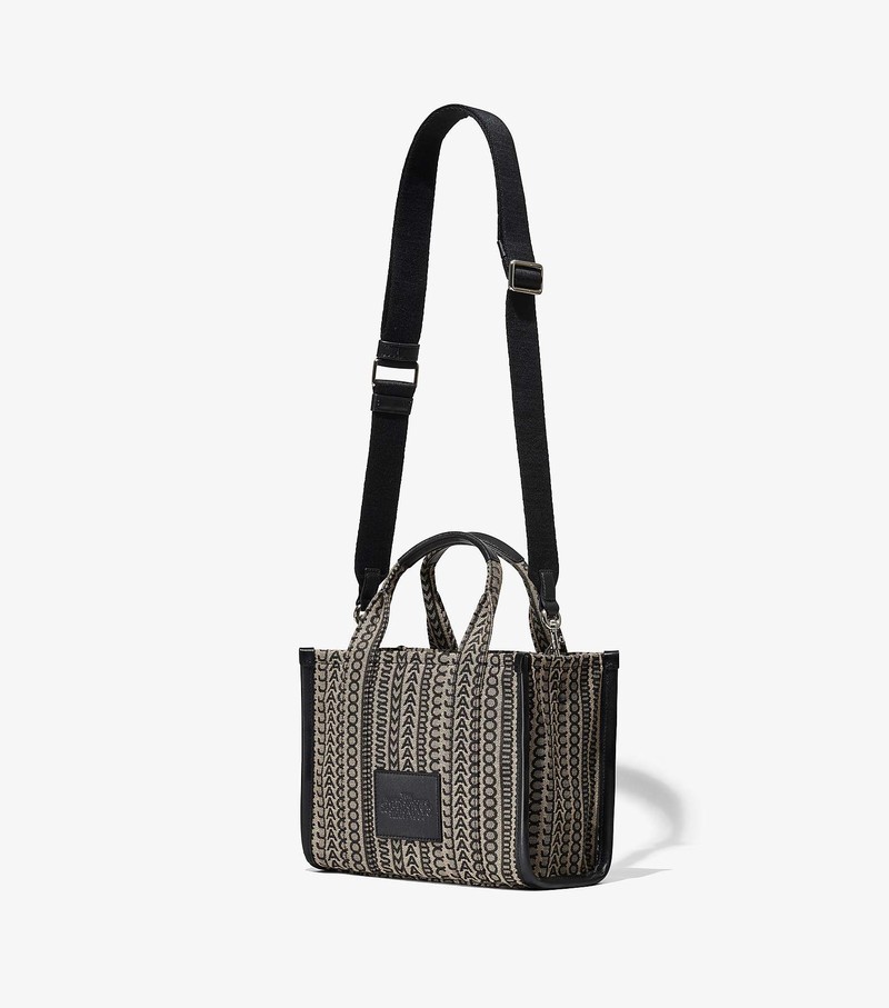 Women's Marc Jacobs Monogram Mini Tote Bags Black / Grey | GRUTY-1628