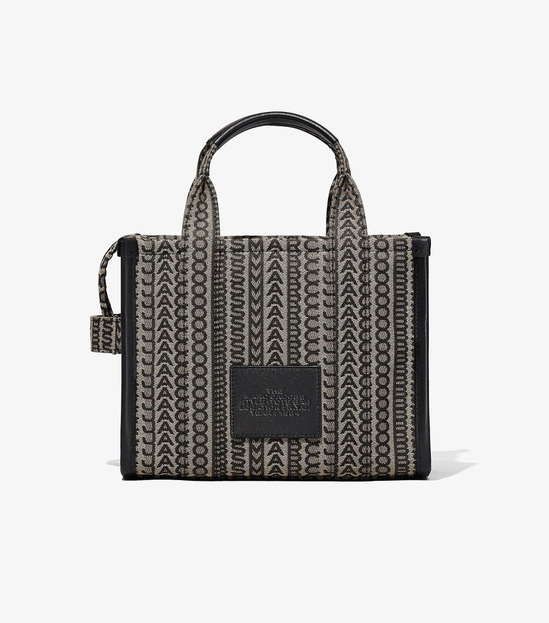 Women's Marc Jacobs Monogram Mini Tote Bags Black / Grey | GRUTY-1628