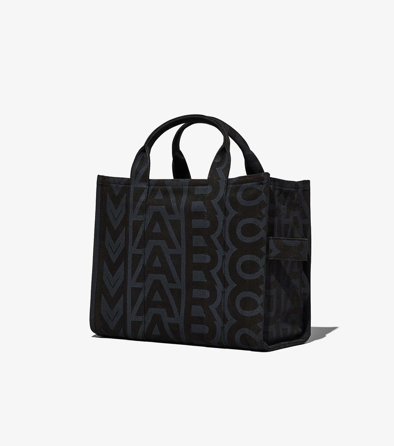 Women's Marc Jacobs Outline Monogram Medium Tote Bags Black | EFNAR-4637