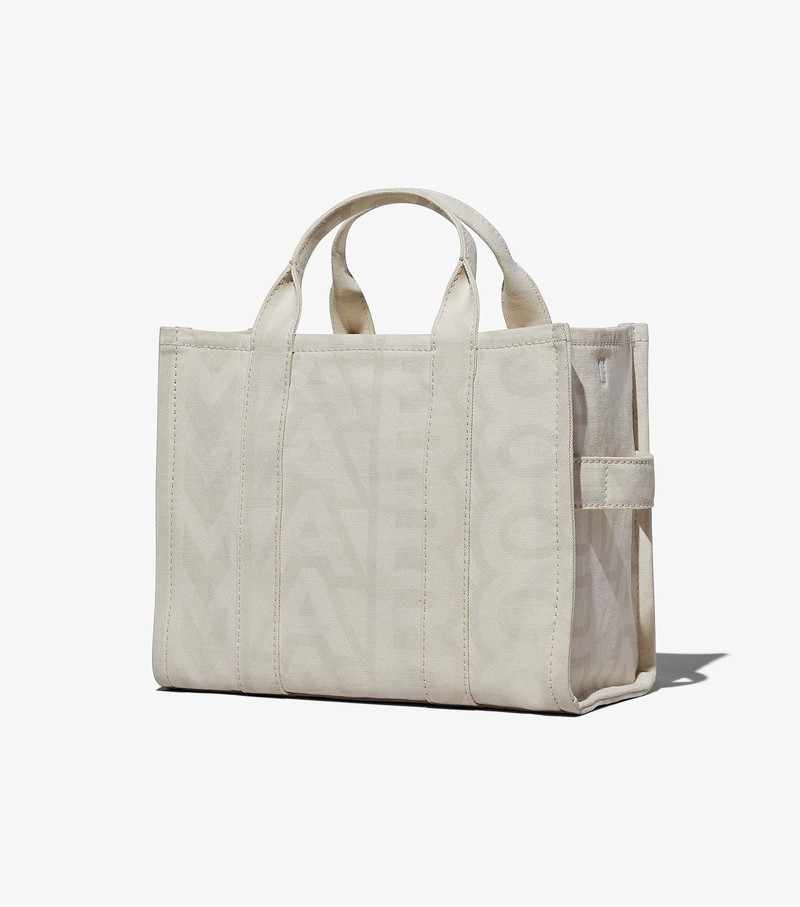 Women's Marc Jacobs Outline Monogram Medium Tote Bags White | TDIKJ-6538