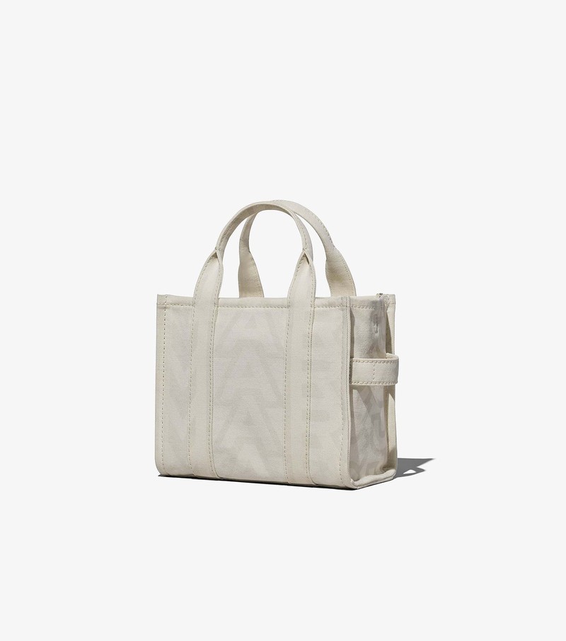 Women's Marc Jacobs Outline Monogram Mini Tote Bags White | VFSDA-8351