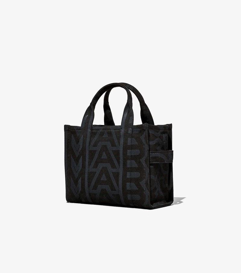 Women's Marc Jacobs Outline Monogram Tote Mini Bags Black | BNDUE-3489