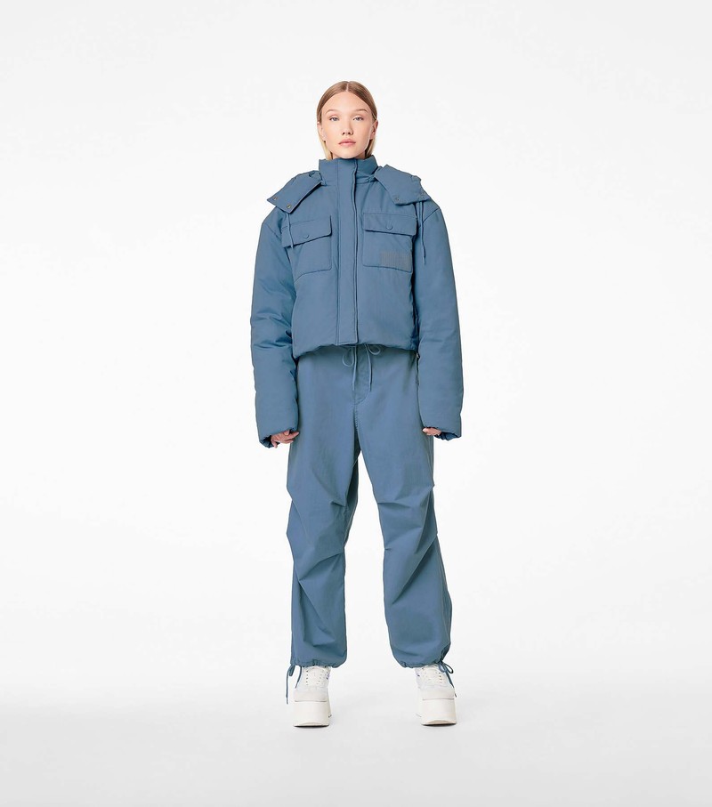 Women's Marc Jacobs Padded Cargo Jackets Blue | OUPGZ-2715