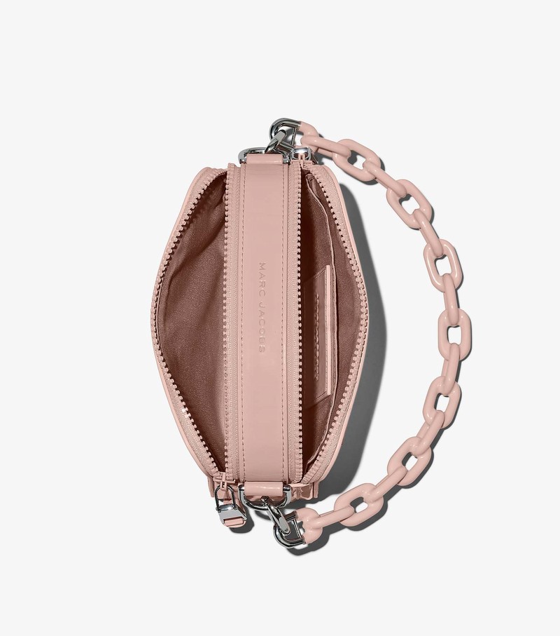 Women's Marc Jacobs Patent Leather Snapshot Crossbody Bags Pink | WOFLB-1569