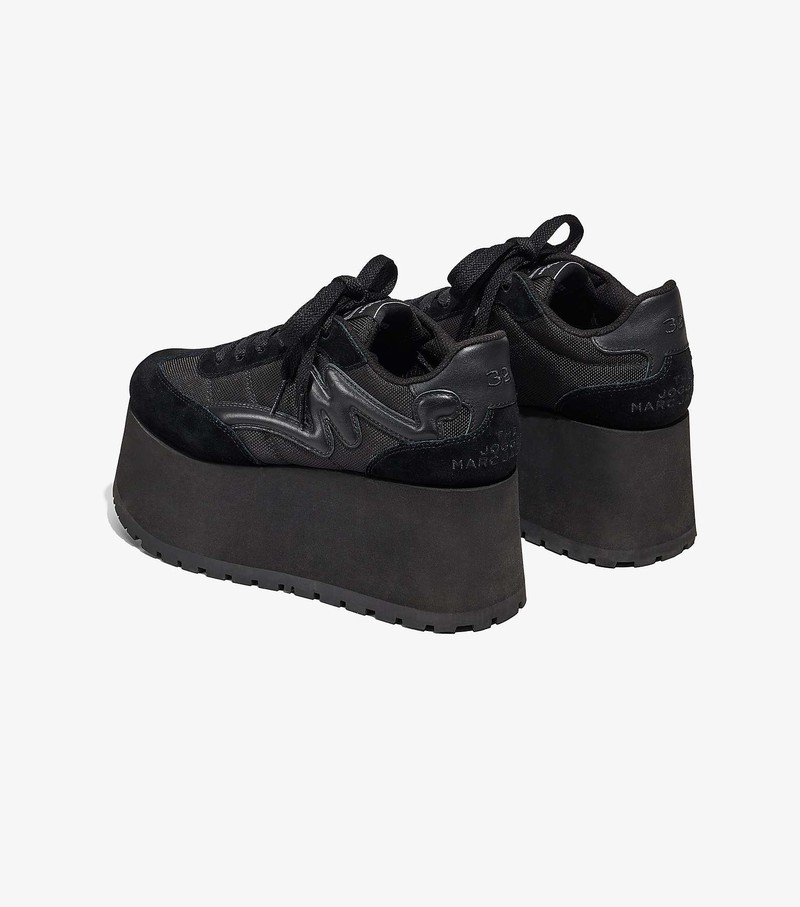 Women's Marc Jacobs Platform Jogger Sneakers Black | JUVPC-6275