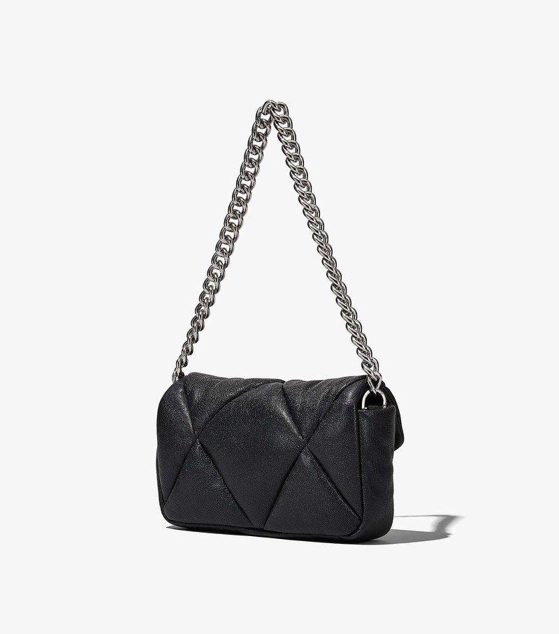 Women's Marc Jacobs Puffy Diamond Quilted J Marc Shoulder Bags Black | HCEZP-5643