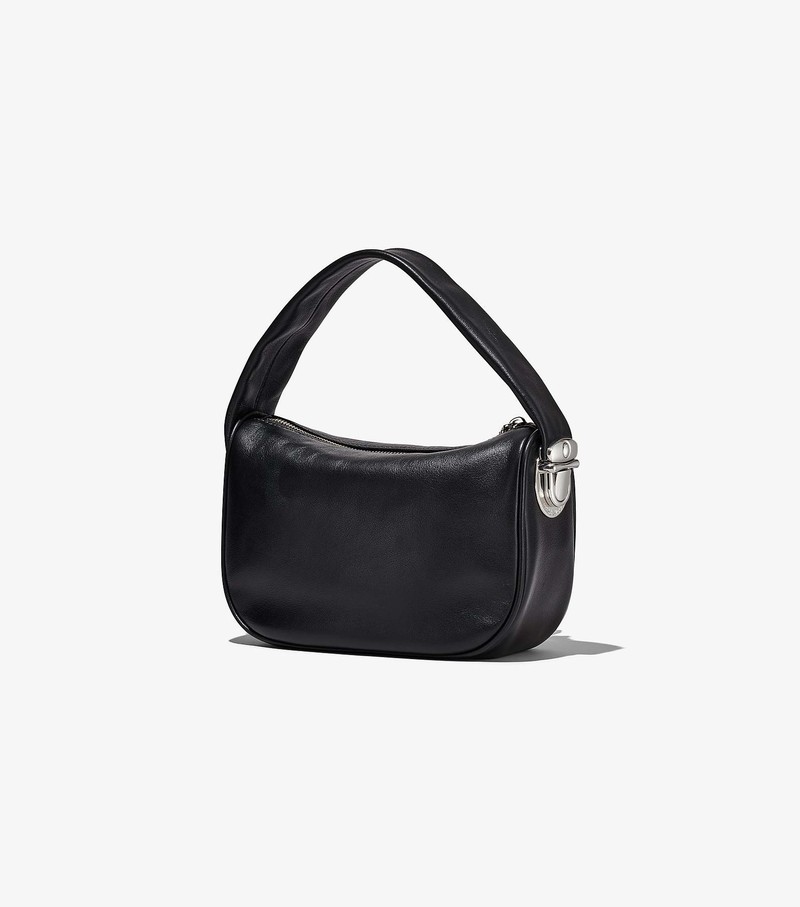 Women's Marc Jacobs Pushlock Hobo Mini Bags Black | HYXGK-4567