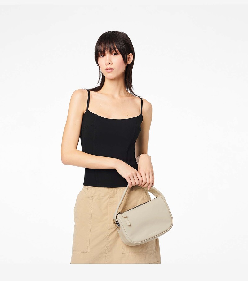 Women's Marc Jacobs Pushlock Hobo Mini Bags White | QJLRZ-0489