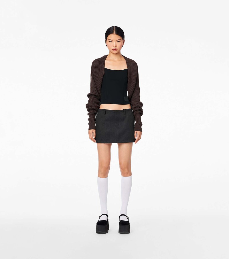 Women's Marc Jacobs Pushlock Mini Skirts Black | OXRAZ-5321