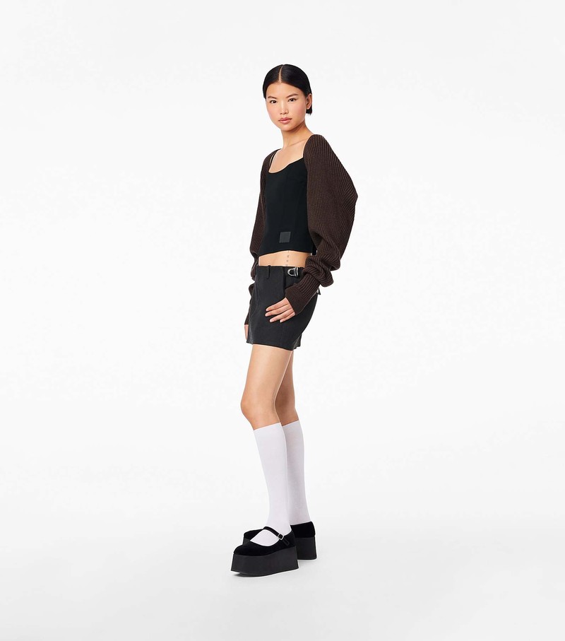 Women's Marc Jacobs Pushlock Mini Skirts Black | OXRAZ-5321