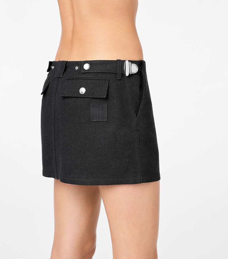 Women's Marc Jacobs Pushlock Mini Skirts Black | OXRAZ-5321