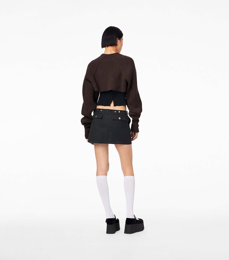 Women's Marc Jacobs Pushlock Mini Skirts Black | OXRAZ-5321