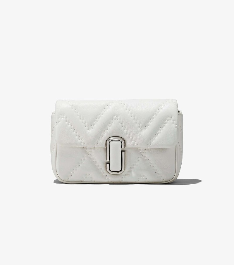 Women's Marc Jacobs Quilted Leather J Marc Crossbody Bags White | CNULK-7908