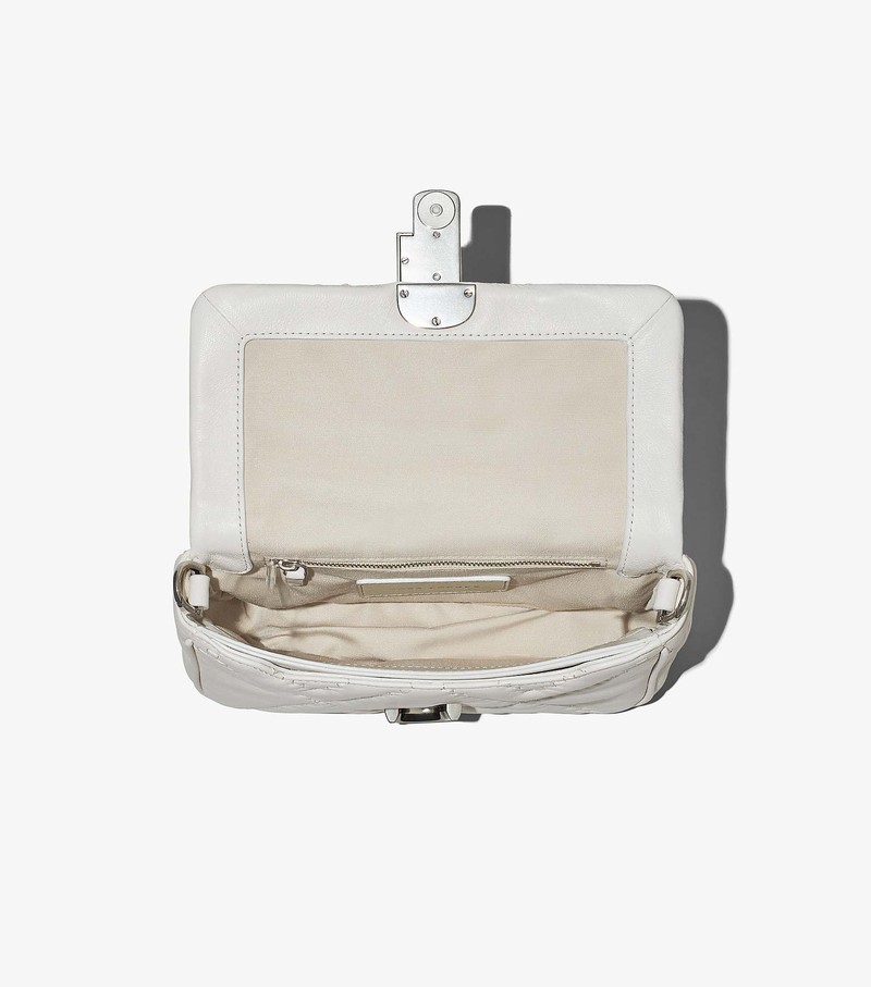 Women's Marc Jacobs Quilted Leather J Marc Crossbody Bags White | CNULK-7908