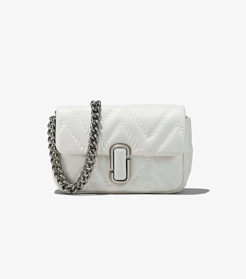 Women\'s Marc Jacobs Quilted Leather J Marc Crossbody Bags White | CNULK-7908