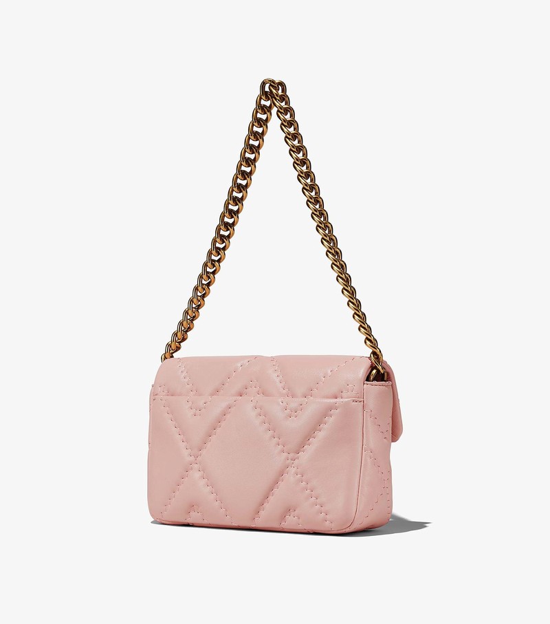 Women's Marc Jacobs Quilted Leather J Marc Crossbody Bags Pink | LHKRA-8135