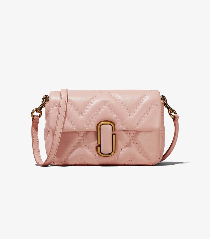 Women's Marc Jacobs Quilted Leather J Marc Crossbody Bags Pink | LHKRA-8135