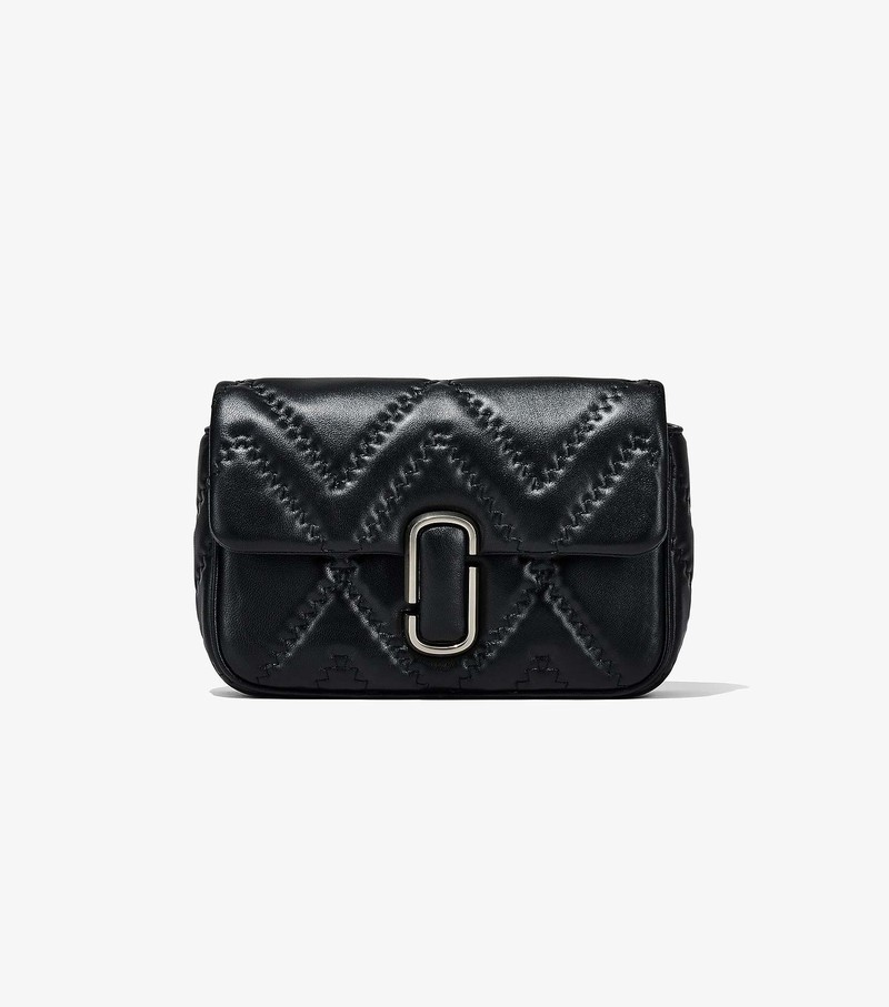 Women's Marc Jacobs Quilted Leather J Marc Crossbody Bags Black | LRPEN-2854