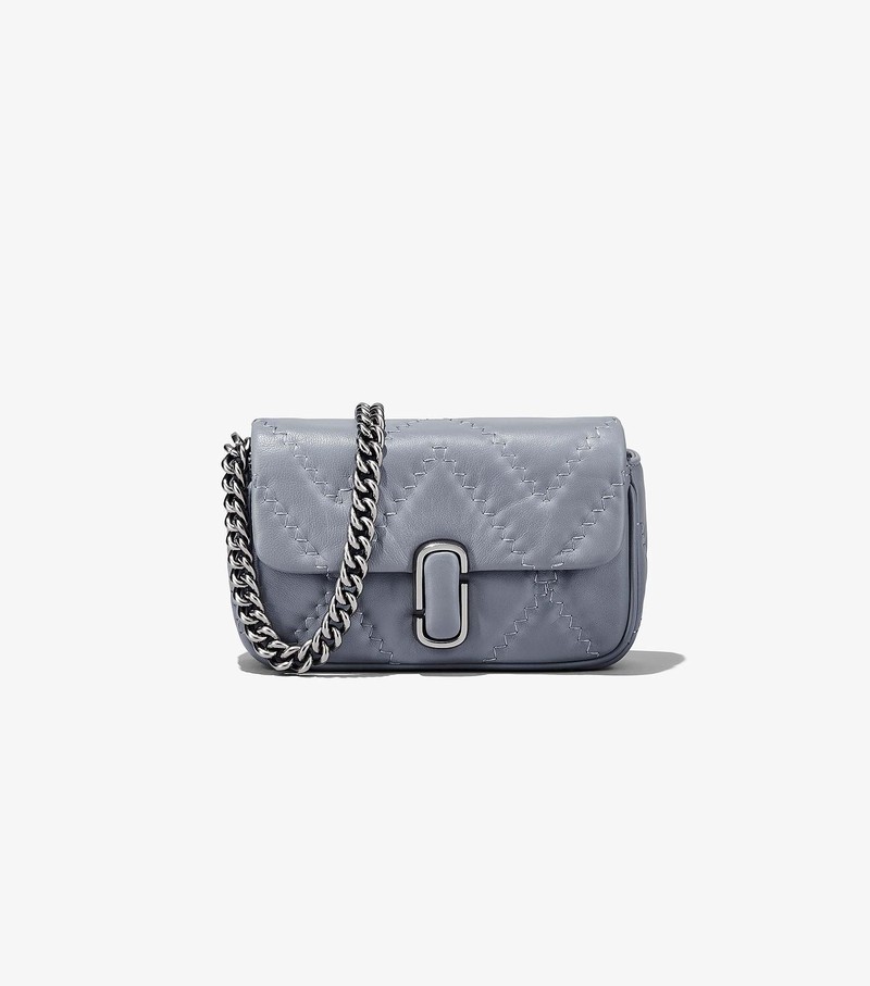 Women\'s Marc Jacobs Quilted Leather J Marc Mini Bags Grey | MBHKX-6908