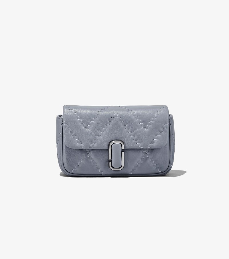 Women's Marc Jacobs Quilted Leather J Marc Mini Crossbody Bags Grey | NCLJY-9013