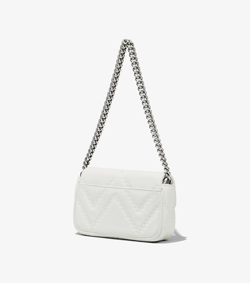 Women's Marc Jacobs Quilted Leather J Marc Mini Crossbody Bags White | OISYZ-2679