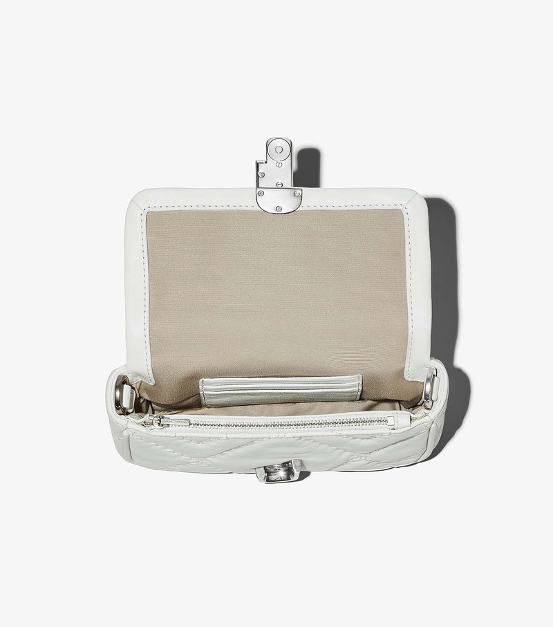 Women's Marc Jacobs Quilted Leather J Marc Mini Crossbody Bags White | OISYZ-2679