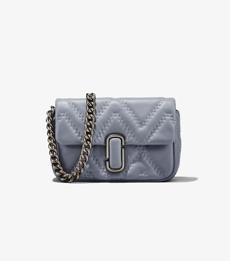 Women\'s Marc Jacobs Quilted Leather J Marc Crossbody Bags Grey | OXNJC-6548