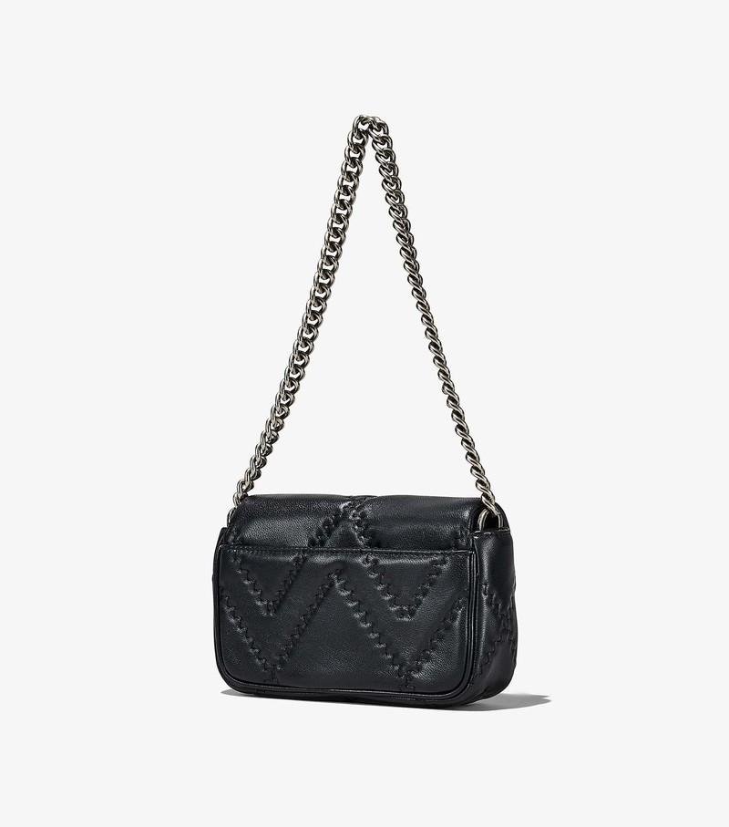 Women's Marc Jacobs Quilted Leather J Marc Mini Shoulder Bags Black | RPTEB-1650