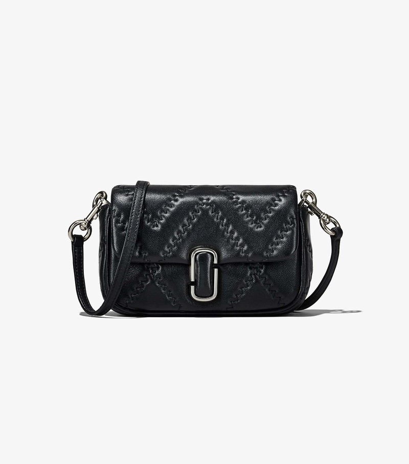 Women's Marc Jacobs Quilted Leather J Marc Mini Shoulder Bags Black | RPTEB-1650