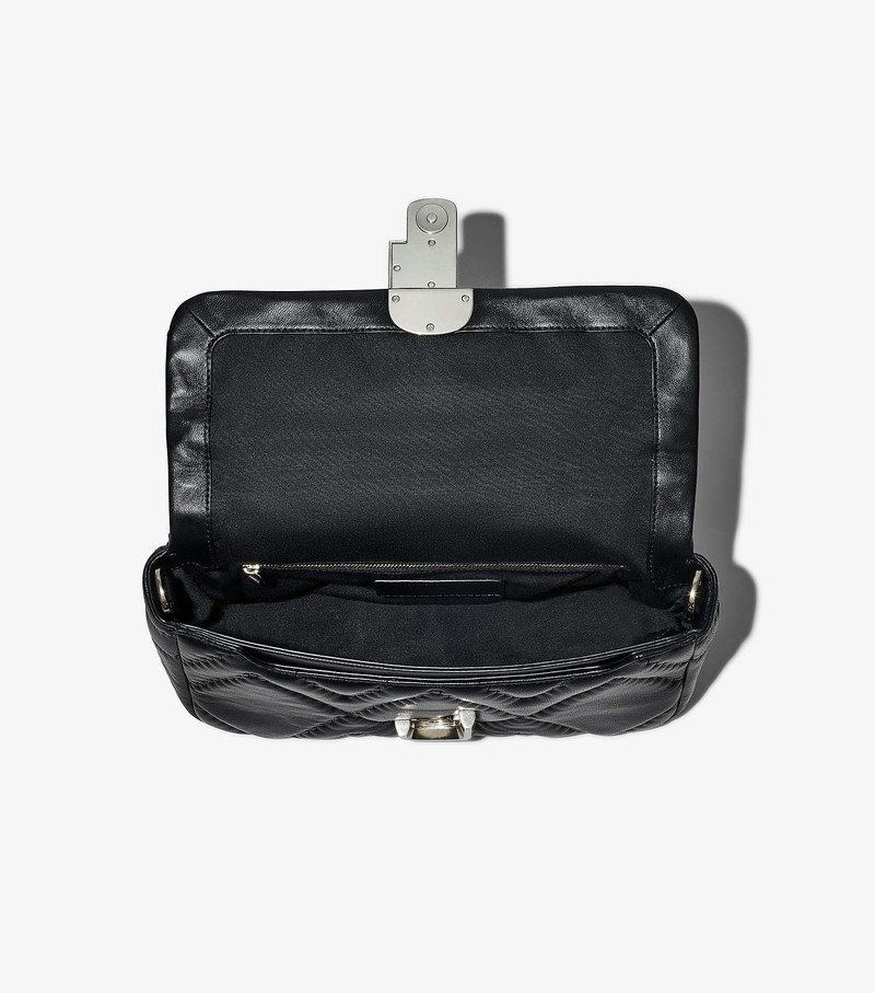 Women's Marc Jacobs Quilted Leather J Marc Large Crossbody Bags Black | VIUOX-6483