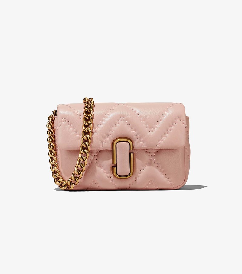 Women\'s Marc Jacobs Quilted Leather J Marc Shoulder Bags Pink | ZVQSE-1506