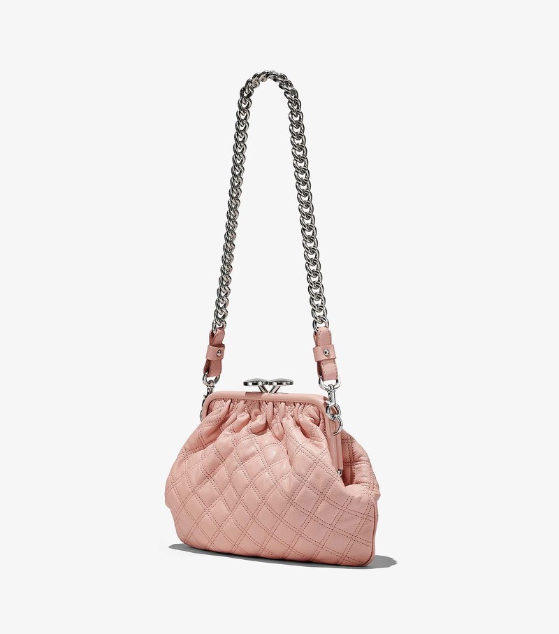 Women's Marc Jacobs Re-Edition Quilted Leather Little Stam Mini Bags Pink | EGRIW-3402