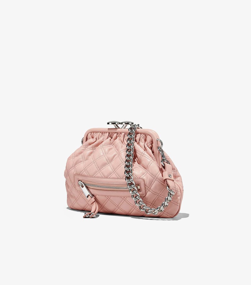 Women's Marc Jacobs Re-Edition Quilted Leather Little Stam Mini Bags Pink | EGRIW-3402