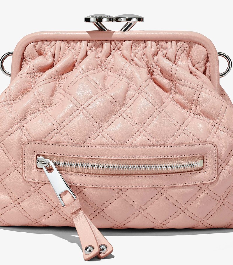 Women's Marc Jacobs Re-Edition Quilted Leather Little Stam Mini Bags Pink | EGRIW-3402