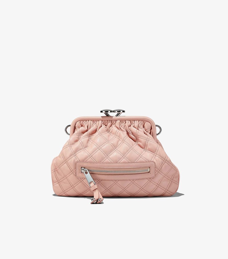 Women's Marc Jacobs Re-Edition Quilted Leather Little Stam Mini Bags Pink | EGRIW-3402