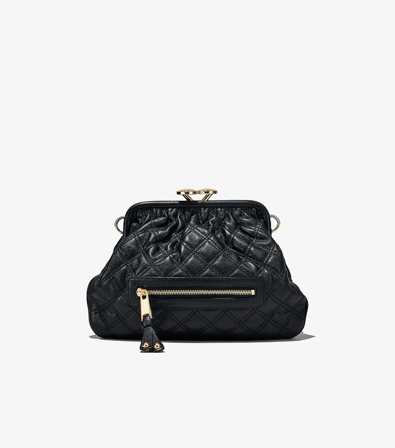 Women's Marc Jacobs Re-Edition Quilted Leather Little Stam Mini Bags Black | SUCMQ-3059