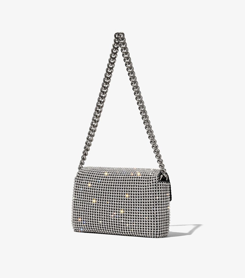 Women's Marc Jacobs Rhinestone J Marc Mini Shoulder Bags Grey | OKUCJ-3274