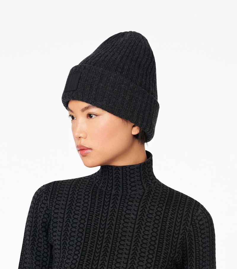 Women's Marc Jacobs Ribbed Hats Black | CSLJK-1423