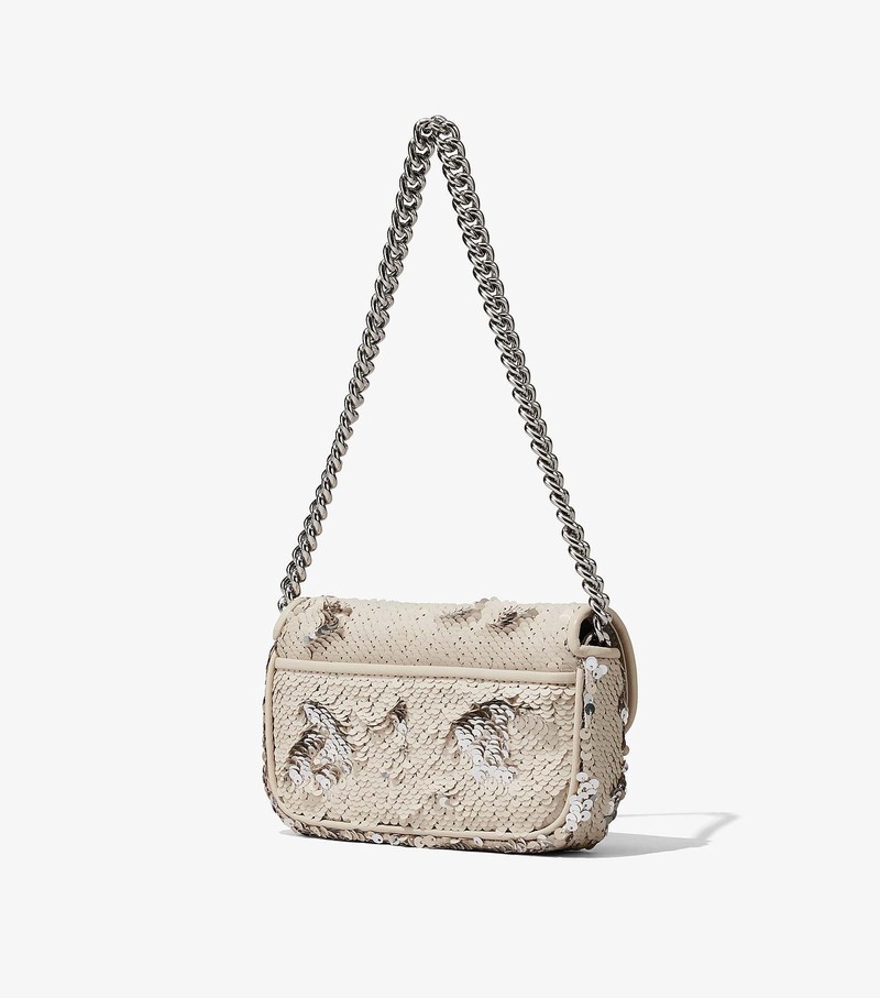 Women's Marc Jacobs Sequin J Marc Mini Bags Cream / Silver | JGNUP-6034