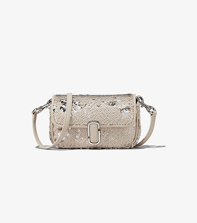 Women's Marc Jacobs Sequin J Marc Mini Bags Cream / Silver | JGNUP-6034