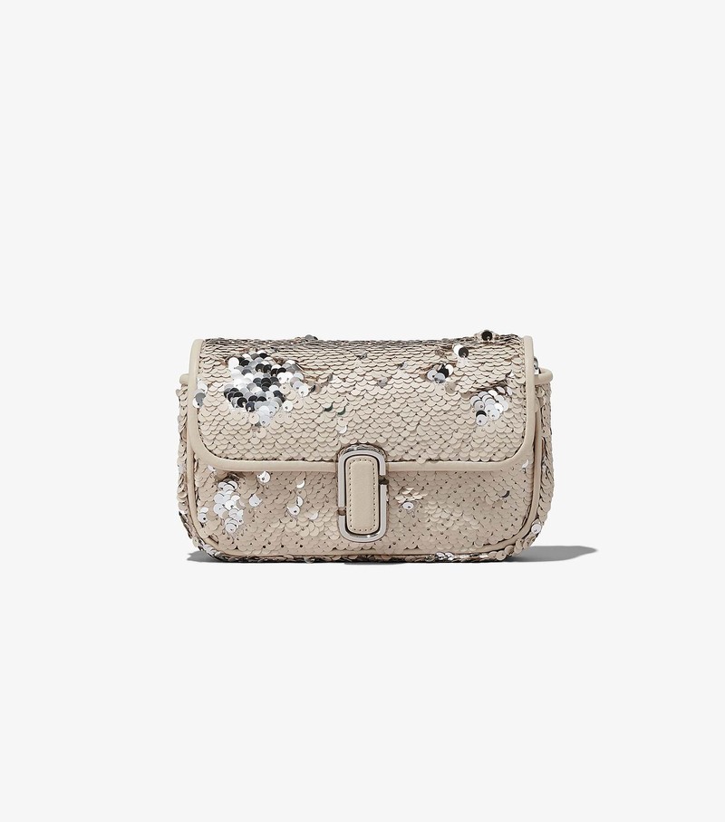 Women's Marc Jacobs Sequin J Marc Mini Bags Cream / Silver | JGNUP-6034