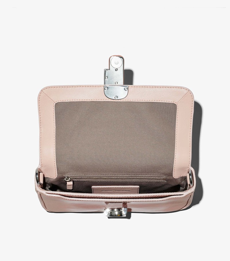 Women's Marc Jacobs Shadow Patent Leather J Marc Shoulder Bags Pink | UKQCI-3147