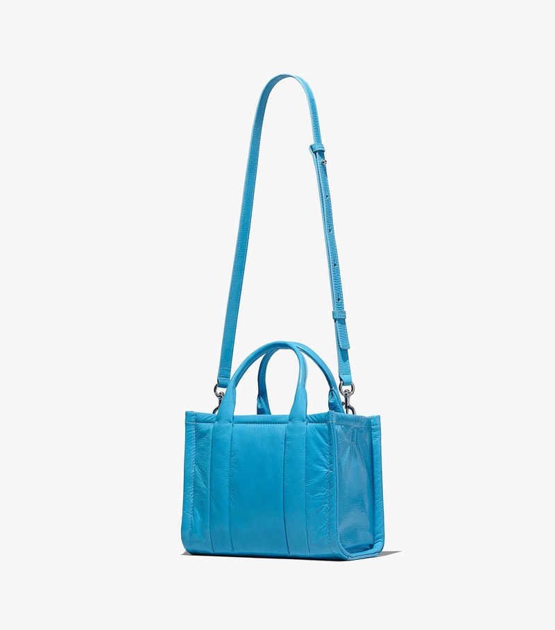 Women's Marc Jacobs Shiny Crinkle Mini Crossbody Bags Blue | KOMWT-9287