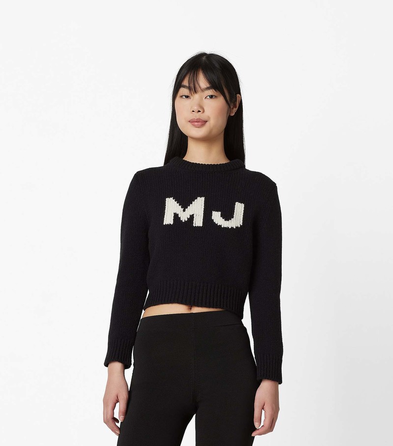 Women's Marc Jacobs Shrunken Sweater Black | QILMZ-3068