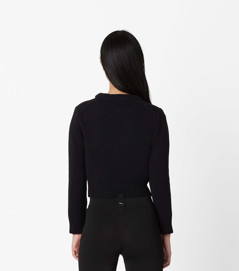 Women's Marc Jacobs Shrunken Sweater Black | QILMZ-3068