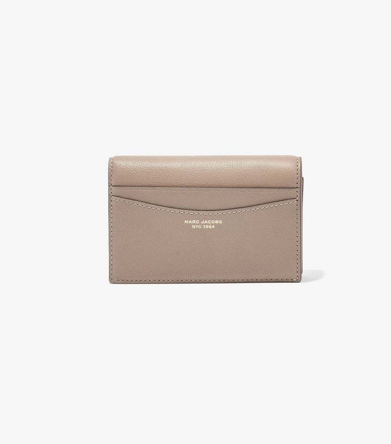 Women\'s Marc Jacobs Slim 84 Bifold Small Wallets Beige | PXZYD-4367